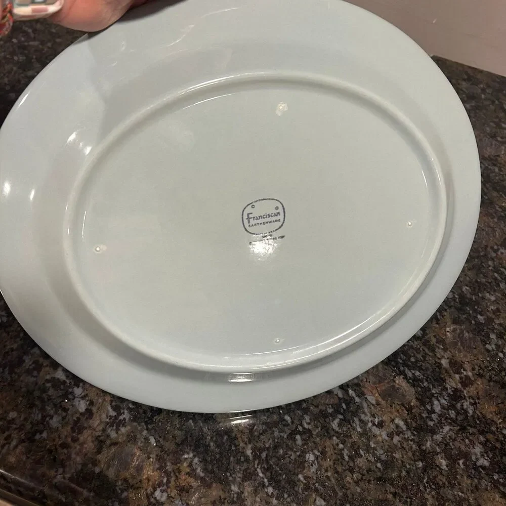 Vintage 1970s Franciscan Nut Tree Serving Platter Earthenware Stoneware 13.5”